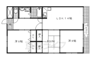 セジュールカンナビA【1階】の間取り