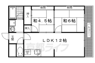 2LDKの間取り画像
