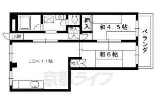 坪内マンション【5階】の間取り