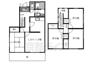 京都府京田辺市興戸北落延【一戸建】の間取り