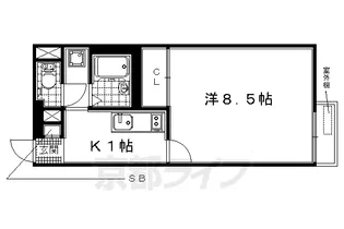 レオネクスト京田辺【1階】の間取り