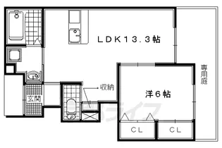 パルタージュ (PARTAGE)【103号室】の間取り