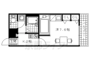 レオパレス一休寺道【1階】の間取り