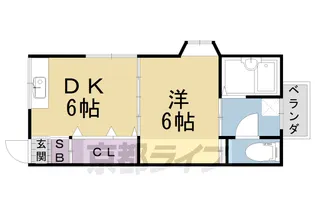 1DKの間取り画像