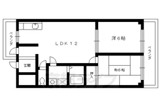 京都府向日市寺戸町瓜生【マンション】の間取り