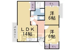 フローラ【304号室】の間取り