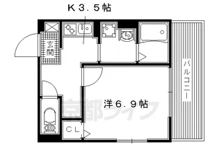 ゲムートリッヒカイト【105号室】の間取り