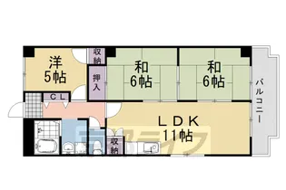 シャトレ桂【4階】の間取り