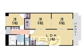 シャトレ桂【4階】の間取り