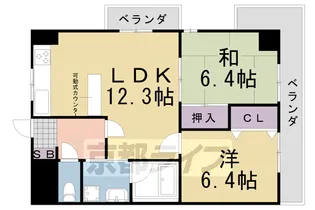 クレセント・オークス【2階】の間取り