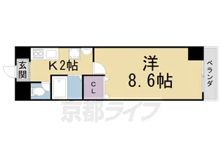 アートプラザ京田辺3【509号室】の間取り