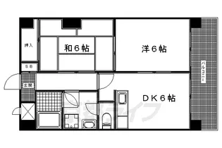京都府京都市下京区西七条南西野町【マンション】の間取り