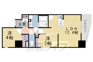 「ソルテラスKYOTO西大路 瑠」【2階】の間取り