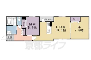 シャーメゾン ライズ One【202号室】の間取り