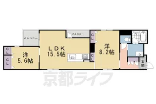 シャーメゾン ライズ One【201号室】の間取り