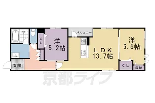 シャーメゾン ライズ One【402号室】の間取り