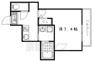 クレール・ピエル【203号室】の間取り