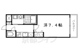 A−mon京大北【102号室】の間取り