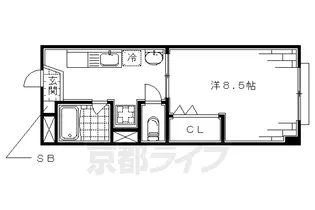 コーポ竹栄【306号室】の間取り
