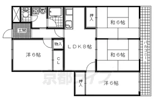 グラスコート【202号室】の間取り