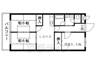 コーポみむろ【203号室】の間取り