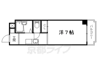 メゾン勧修寺【405号室】の間取り
