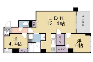 Mare京都一条【101号室】の間取り