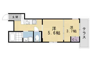 シエルコート大宮【1階】の間取り