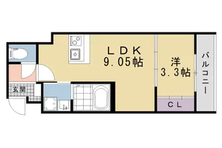 シエルコート大宮【3階】の間取り