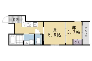 シエルコート大宮【3階】の間取り