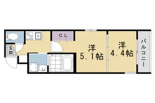 シエルコート大宮【4階】の間取り