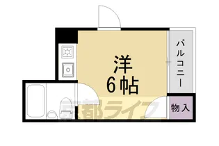 グッピーハイム【1-C号室】の間取り