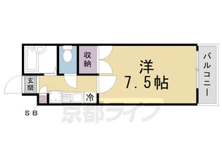 エクセル桃山【303号室】の間取り