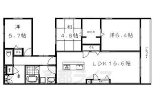 セレーナ室町【202号室】の間取り