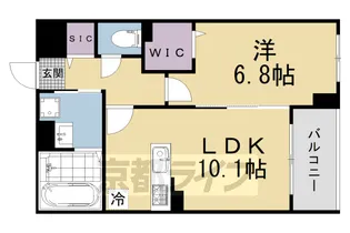 アーバンコート堀川西【1階】の間取り
