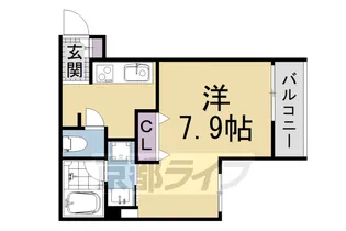 THE ROSE RES 一乗寺【301号室】の間取り