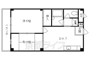 パークサイド三ノ宮【304号室】の間取り
