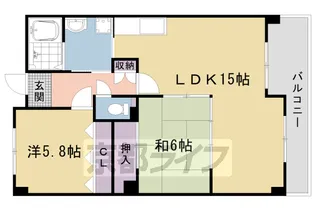 エスペランサー弥生【602号室】の間取り