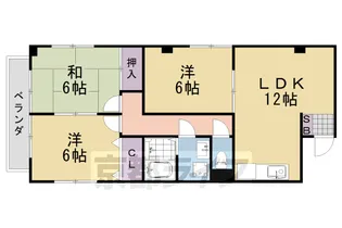ウエストヴィラ【302号室】の間取り