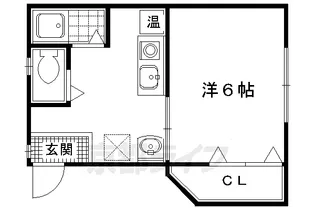 京都府京都市北区紫野南舟岡町【アパート】の間取り