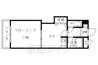 マンション西嵐【203号室】の間取り