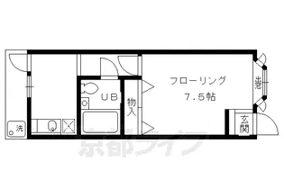 コーポ未麗妙心寺【105号室】の間取り