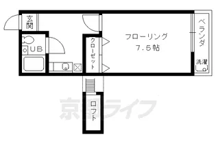 コーポ未麗妙心寺【203号室】の間取り