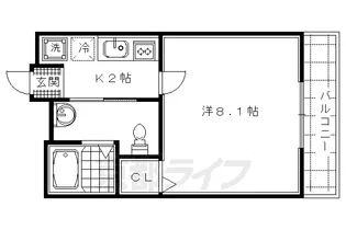 セレーノ御前蛸薬師【305号室】の間取り