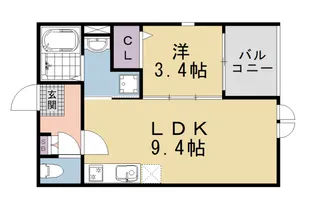 「ウィローツリーレジデンス京都伏見」【2階】の間取り