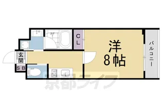 京都府京都市北区紫竹下竹殿町【マンション】の間取り