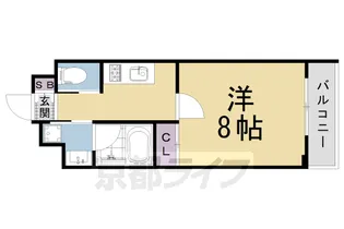 京都府京都市北区紫竹下竹殿町【マンション】の間取り