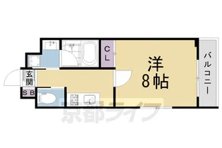 京都府京都市北区紫竹下竹殿町【マンション】の間取り