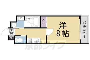 京都府京都市北区紫竹下竹殿町【マンション】の間取り