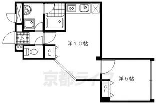 ランブラス西院【105号室】の間取り